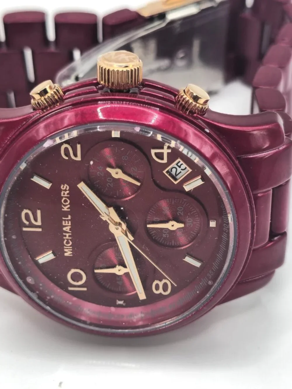 Michael Kors Runway Women's Red-Tone Chronograph Watch MK7436